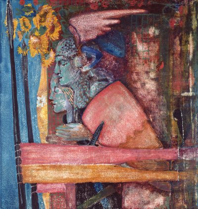 A Knight and his Lady, 1859 (wc og kroppsfarge på vellum) av Edward Burne-Jones